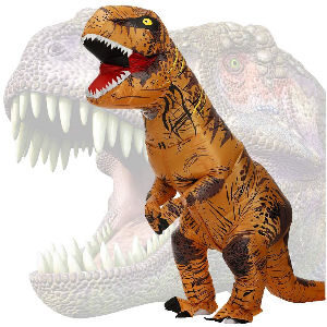 Disfraz hinchable de dinosaurio T-Rex para adultos
